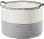 Gratify Grey Cotton Rope Basket, 22 X 22 X 16 Inch