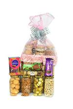 Nutri Miracle 1kg Chocolates, Dry Fruit and Nut Gifts Floral Pearl Basket