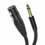 fdealz 1.5 Meters - 6.35mm to XLR Female Microphone Cable, 1/4 Inch Unbalanced TS to 3 Pin Female