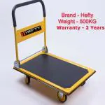 Hefty Foldable platform hand push truck hand carts & trolleys 500Kg