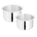 BH BARTAN HUB Patila/Bhagona Set of 2 (1000 ML , 1500 ML , Aluminium Made , Dishwasher safe )