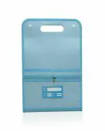 Shining Zon Vertical Expanding File Folder 13 Pockets Accordion File Folder Organizer for A4 Letter Size Paper Document Holder Organizer for School, Home, Office (36 * 24cm) (Pack Of 2 Blue Colour)