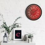 eCraftIndia Designer Round Analog Black Wall Clock