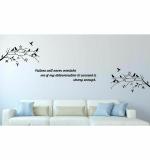 WOLPEP Multicolor Vinyl Motivational Quotes with Birds Wall Sticker