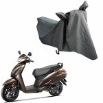 Oshotto Dust and Water Proof Double Mirror Pocket Spyro Grey Bike Body Cover Compatible with Honda Activa-6-G