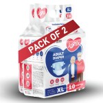 Joyfix Adult Diapers | Tape Style | Waist Size 114-142 cm (45