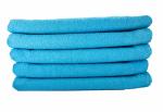 Shop By Room Regular Set of 5 Plain Cotton Hand/Face Towel - Turquoise(14 x 21 inch)