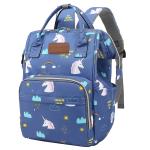 Babyhop Blue Stylish Baby Diaper Bag Backpack With Changing Pad Insulated Pockets Straps Slings And Charging Port