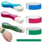 Hasthip 300 Pack Paper Wristbands Neon Wrist Bands For Events Variety Neon Wrist Bands Lightweight Concert Wristbands Colored Waterproof Hand Bands For Party(100*Green+100*Rose Red+100*Blue)