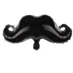 Hippity Hop Rubber Black Foil Balloon Mustache Shape Foil Balloon