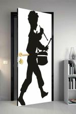 Qth Line Art Dor-1480 Design Door Sticker