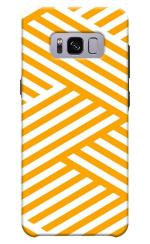 MobiEra Samsung Galaxy S8 Zip Zap Orange Pattern Plastic Designer Printed Hard Case Cover