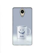 Casotec Smiley Cup Design Printed Silicon Soft TPU Back Case Cover for Panasonic Eluga Ray Max