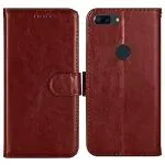 RUPELIK Oneplus 5T Vintage Leather flip Case Cover| Inside TPU with Card Pockets Wallet Stand Magnetic Closure 360 Degree Complete Protection Vintage Flip Cover for Oneplus 5T - Brown