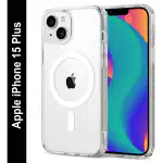 SYOTT Magnetic Clear Case for Apple Iphone 15 Plus | MagSafe Compatible Transparent Shockproof TPU Back Cover | Wireless Charging Support | Scratch & Drop Protection | Transparent