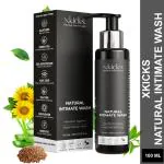 X-kicks. 100 ML Ayurvedic Natural Intimate Wash for Men with Tea Tree Oil & Aloevera Extract, PH Balanced, Paraben-free, Antibacterial, Anti Itchy & Anti Odor Intimate Wash for Daily Use Hygiene Wash(Pack of 1)