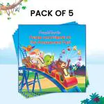 Birthday Returns Story Books Purple and Friends at The Amusement Park Pack of 5||Purple Turtle