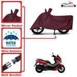 Aashtik mart Yamaha Namx 155 Motorcycle Bike Scooty Cover Maroon Colour Water Resistant - UV Protection & Dust Proof Imported Fabric Quality,Sun Protection,Weather Bike - Scooty Two Wheeler Body Cover Yamaha Namx 155
