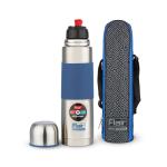 Flair Power Grip Vacuum Insulated Steel Flask with Flip Lid 500 ML Blue Color
