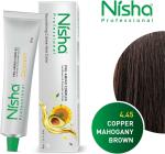Nisha Professional Permanent Hair Colour Creme Black Hair color 1.0, 60gm 100% Gray Coverage Anti Aging Professional Salon Hair Colour