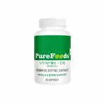 PureFoods Vitamin D3 Capsules For Stronger Bones, Muscles and Teeths, Boosts Immunity Health Supplement | Lactose and Gluten Free Softgel 60 Capsules