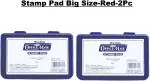SONI OFFICE MATE Stamp Pad Big Size for Stamping | Finger and Thumb Print Ink Pad | Red Ink Pad (Set Of 2, Red)