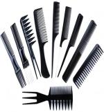 D-Top Pcs Pro Salon Hair Cut Styling Hairdressing Barbers Combs Brush Comb Set, Black (Set of 10) ()