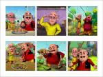 TodFod Wooden Jigsaw Puzzles Toy for Kids & Children, Motu Patlu 54 Pieces 6 in 1 Jigsaw Puzzles, Anime Cartoon Character