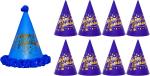 PODAK Blue Hard Pepar Birthday Cap (pack of 9)
