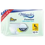 Miracle Adult Pull Up Diaper Large(100-140 cms), Waist Size ( 40