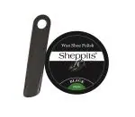 Sheppits Premium Shoe Polish (Black) & Shoe Horn (Grey) Combo | Shoe Care Kit