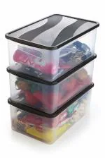 CARTBURG Storage Box Container - Airtight Food Grade Plastic Rectangular Shape Container