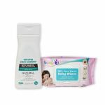 BabyNu Natural Shampoo (200ml) and BabyNu 98% Pure Water Baby Wipes (80 wet Baby Wipes)