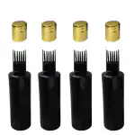 HAIRMUST Hair Root Applicator Bottle with Comb Cap (200ml Pack Of 4)