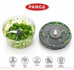 Flare Sanctum 450ml Chopper for Vegetables & Fruits Kitchen Dori Handy Vegetable and Fruit Manual Onion Dry Fruit Salad Maker Vegetable Quick String Chopper Machine, Cutter - 3 Stainless Steel Blades