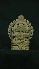 Trimurti Arts And Crafts Handmade Stone Carving PanchMukhi Ganesh Idol
