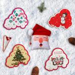 Indigifts Xmas Gifts for Kids Cute Christmas Cloud Fridge Magnet 7 x 9 cm and Revesible Santa Soft Toy- Christmas Gifts for Kids Girls/Boys, Secret Santa Xmas Presents, Christmas Gifts for Friends