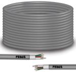 FEDUS 100 Meter 223AWG Pure Copper 3+1 Outdoor CCTV Camera Coaxial Cable For High-Speed Audio Video