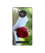 Casotec Apple And Book Design Printed Silicon Soft TPU Back Case Cover for Micromax YU Yuphoria