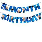 Zyozique 5th Month Birthday Decorations For Baby Boy - 5 Month Birthday Banner