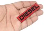 Incognito Diesel Sticker for Car Fuel Tank, Metal (Red)