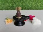 2 Inch Original/Natural Swayambhu Narmadeshwar Narmada Stone Shiva Lingam with 4 Inch Jaldhari Nandi, Naag for Tempal Puja