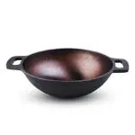 The Indus Valley Non-Stick Black Cast Iron Kadhai