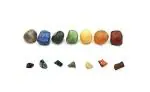 Astroghar Multicolor Seven Chakra Gemstone Crystal Stone Tumble And Mini Chip Set For Reiki Healing And Grid Making