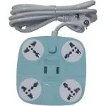 Akshita Trading 4 Way Power Socket and 2 USB Charger Port Power Strip Blue Extension Board