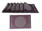4tens Washable PVC Table Mats for Dining Table Dining Placemats - 45x30 cm Set of 6 (Brown)