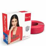 Fybros Red Copper 7 Amps Zero Halogen Flame Retardant 1 Sq Mm Wire Cable 90 Meter