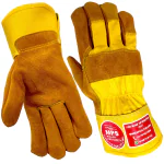 MULLICK PRO SAFETY - MPS Heat Resistant Leather Welding Gloves With full Reinforce Yellow Brown-MPS103