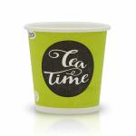 LK Paper Cup Crafted With 100% Paper Coffee Time Disposable Nature-Friendly Coffee And Tea Cups For Party, Hot and Cold Beverages (Pack of 100, Green, 100ML)