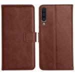 Profov Samsung A50 Flip Back Cover, Full Body Protection Wallet Style Magnetic Closure Leather Flip Cover Case for Samsung Galaxy A50 (Brown)